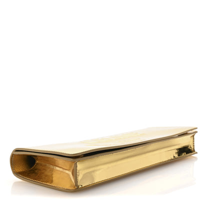 Celine Laminated Clutch Gold 4 of 7