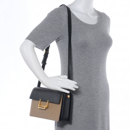Saint Laurent Leather Medium Bi-Color Lulu Satchel Beige Black 2 of 8