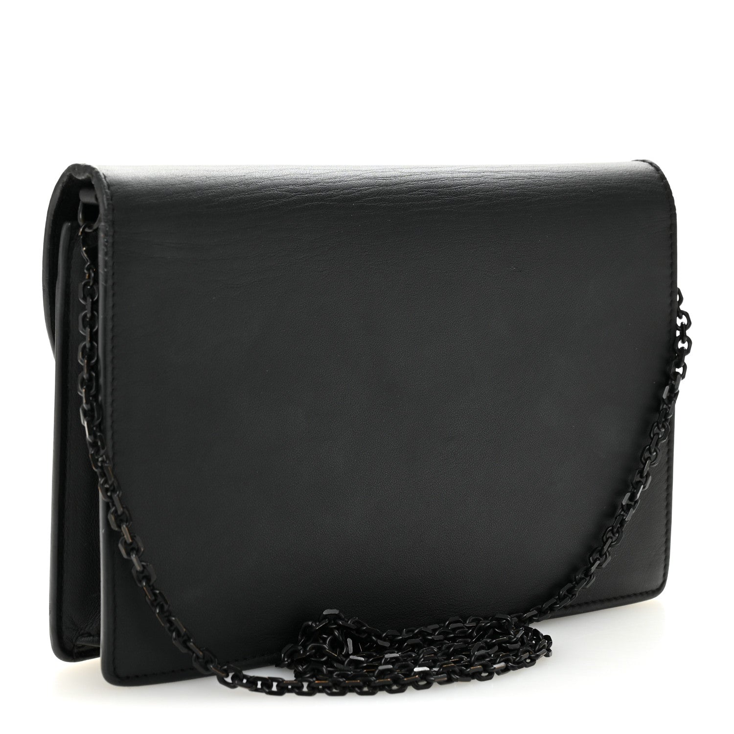 Christian Dior Ultra Matte Calfskin Saddle Chain Pouch Black 3 of 10