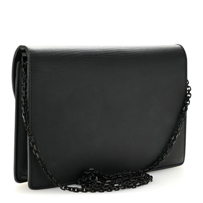 Christian Dior Ultra Matte Calfskin Saddle Chain Pouch Black 3 of 10