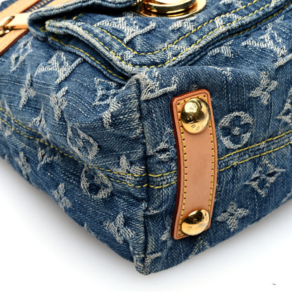 Louis Vuitton Monogram Denim Baggy PM Blue 8 of 9