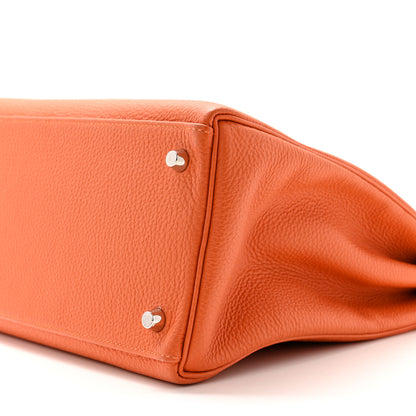 Hermes Togo Kelly Retourne 35 Orange 10 of 13