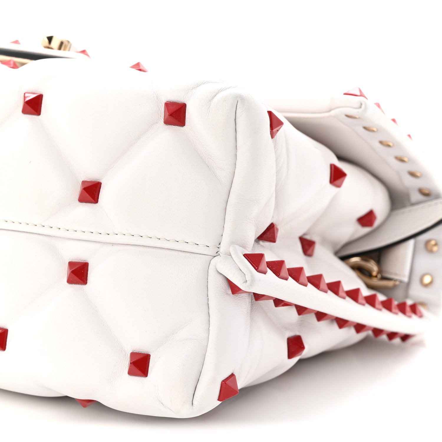 Valentino Garavani Lambskin Be My VLTN Print Candystud Top Handle