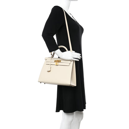 Hermes Epsom Kelly Sellier 28 Craie 2 of 11