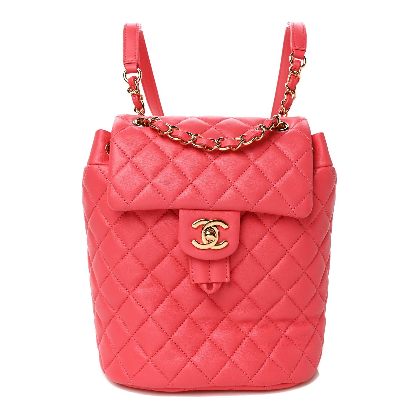 Lambskin Quilted Mini Urban Spirit Backpack Pink