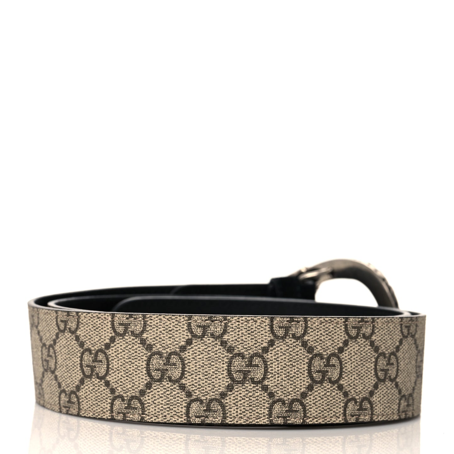 GG Supreme Monogram Suede Dionysus 40mm Belt 85 34 Beige Black