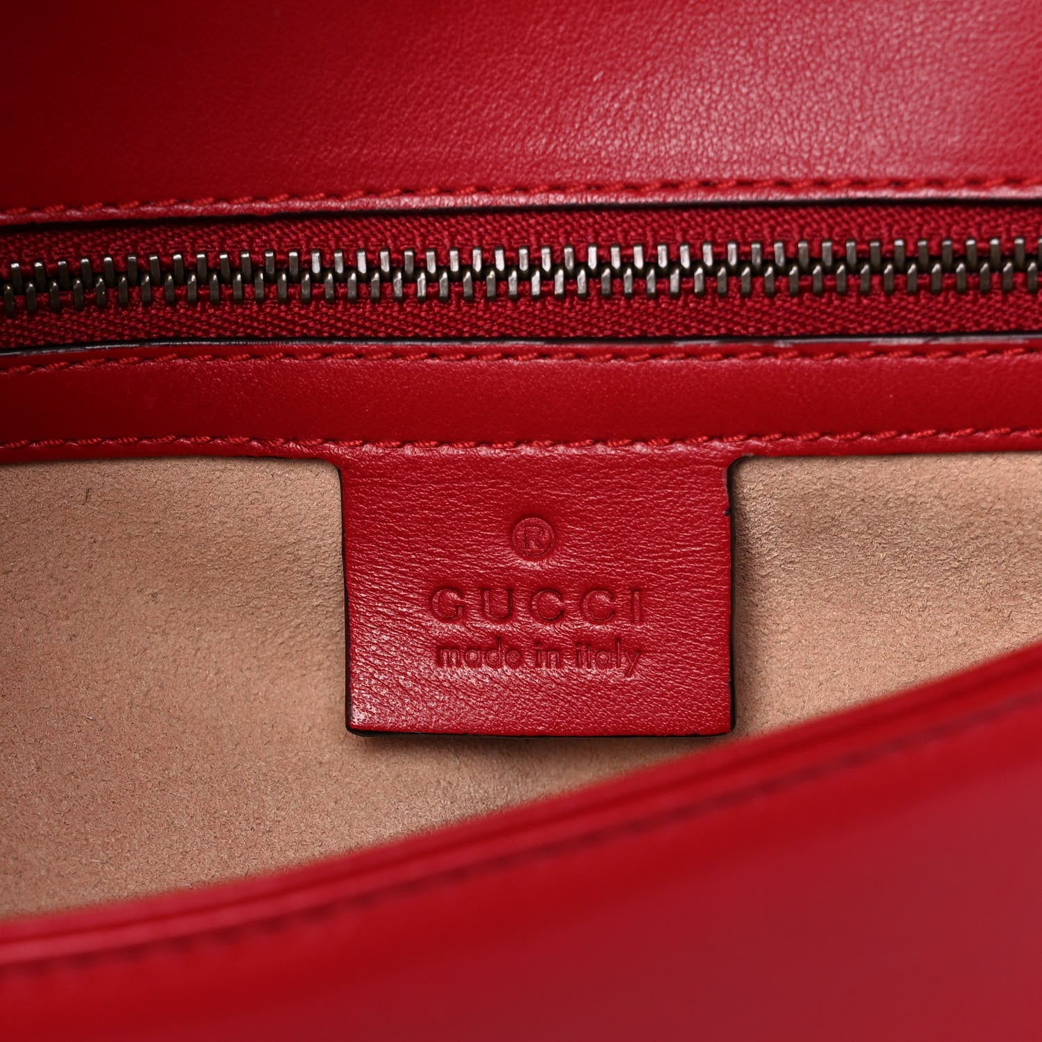Gucci Calfskin Matelasse Small GG Marmont Shoulder Bag Hibiscus Red 6 of 11