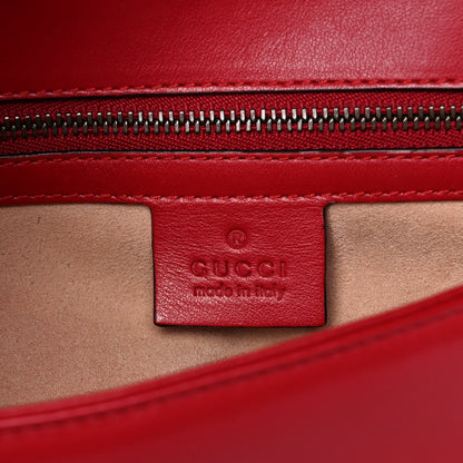 Gucci Calfskin Matelasse Small GG Marmont Shoulder Bag Hibiscus Red 6 of 11