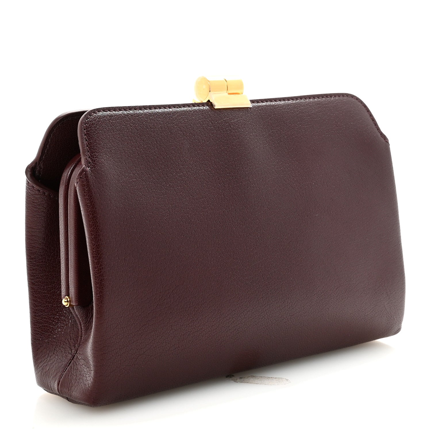 The Row Goatskin Amazon Clutch Burgundy 3 of 6
