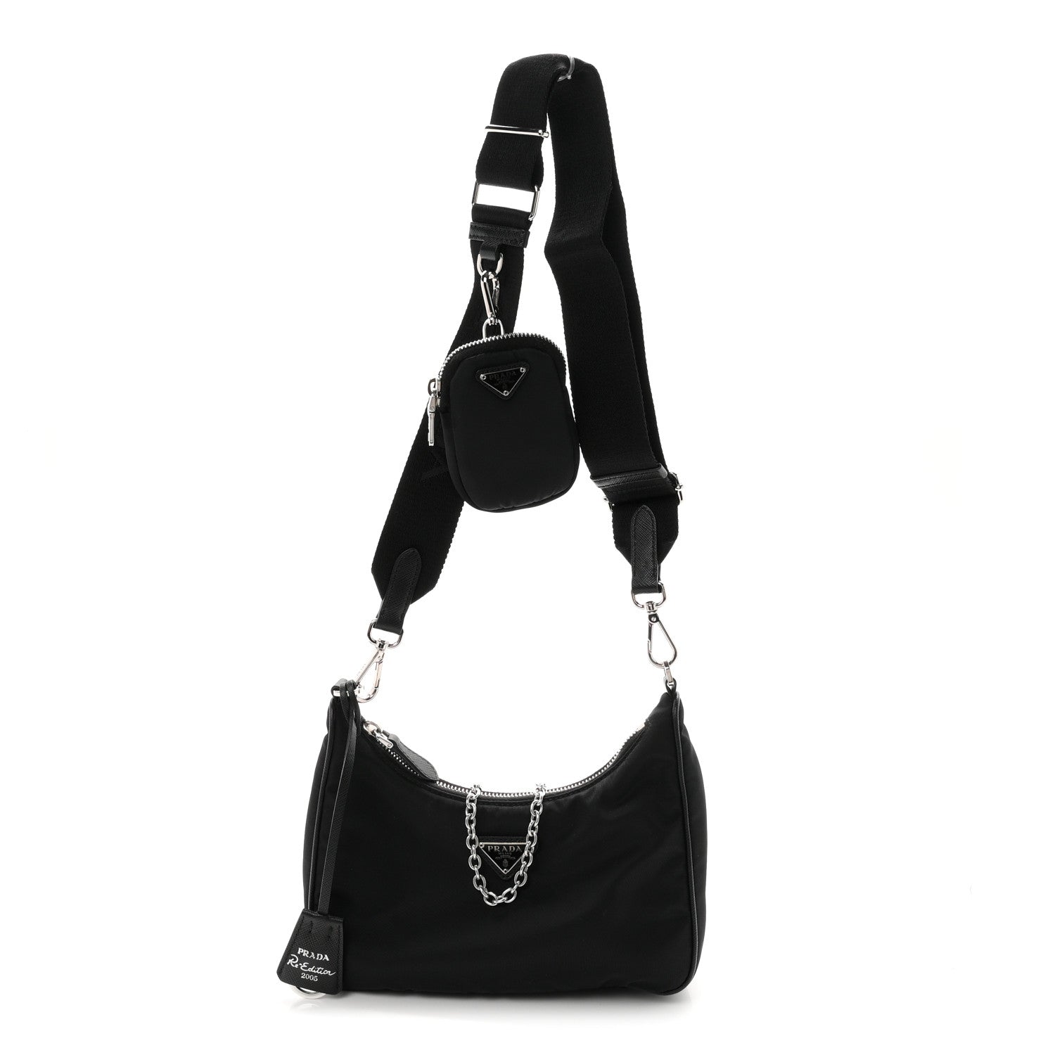 Prada Re-Nylon Saffiano Re-Edition 2005 Shoulder Bag Black 1 of 10