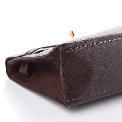 Hermes Evergrain Kelly Pochette Clutch Havane 21 of 24