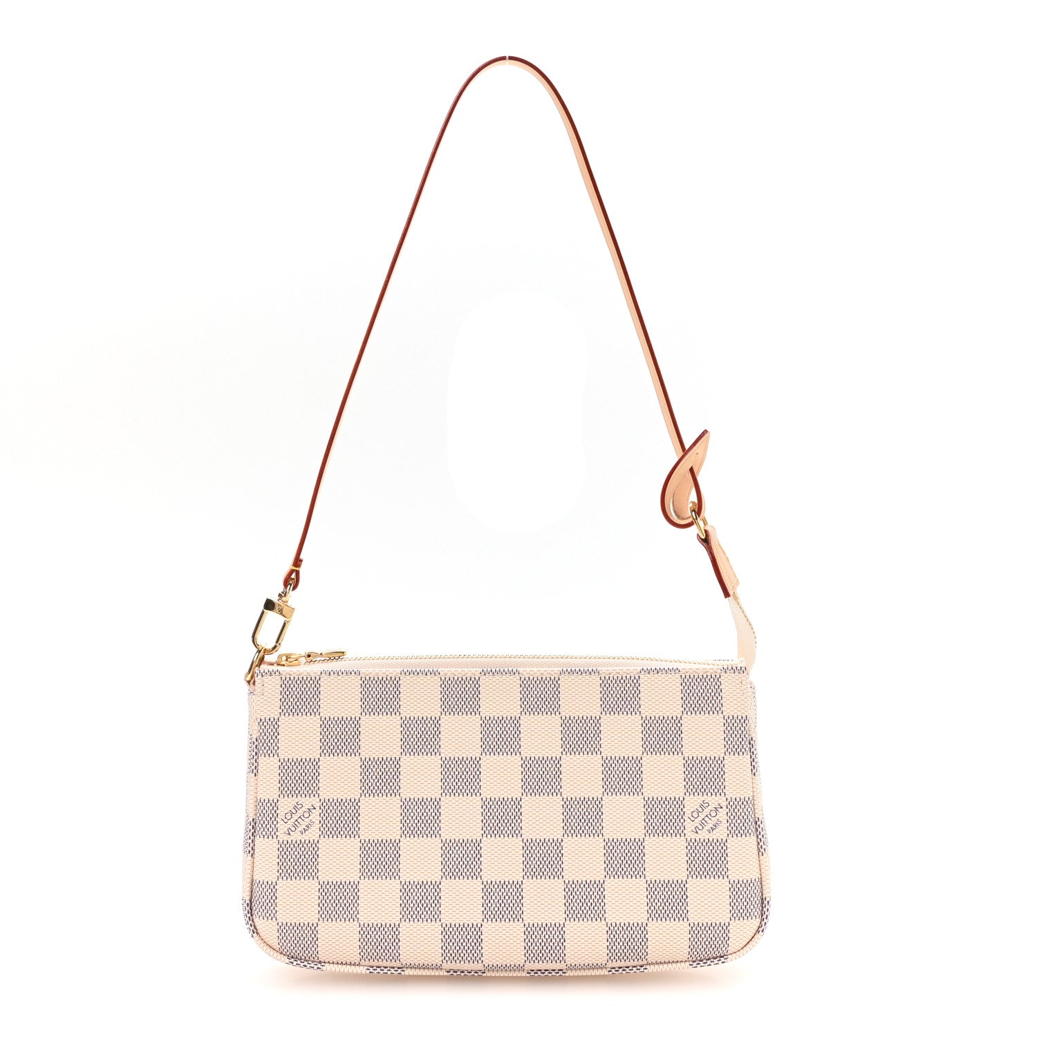Louis Vuitton Damier Azur Pochette Accessories NM Rose Ballerine 1 of 10