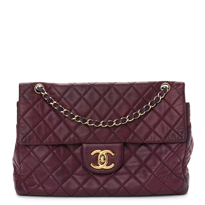 Chanel Lambskin Quilted Maxi Single Flap Purple 1 of 14