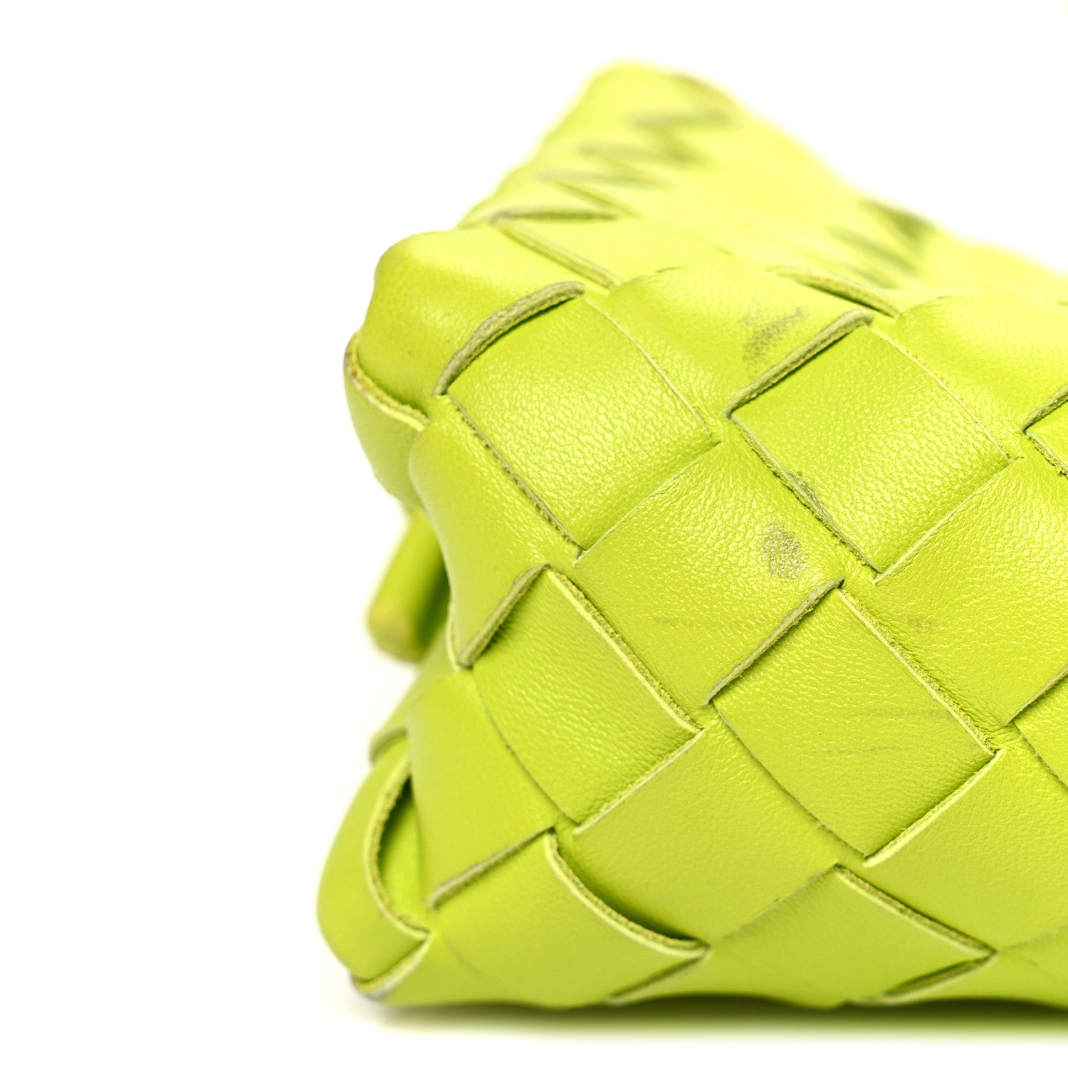 Bottega Veneta Nappa Intrecciato Mini Loop Camera Bag Acid Kiwi