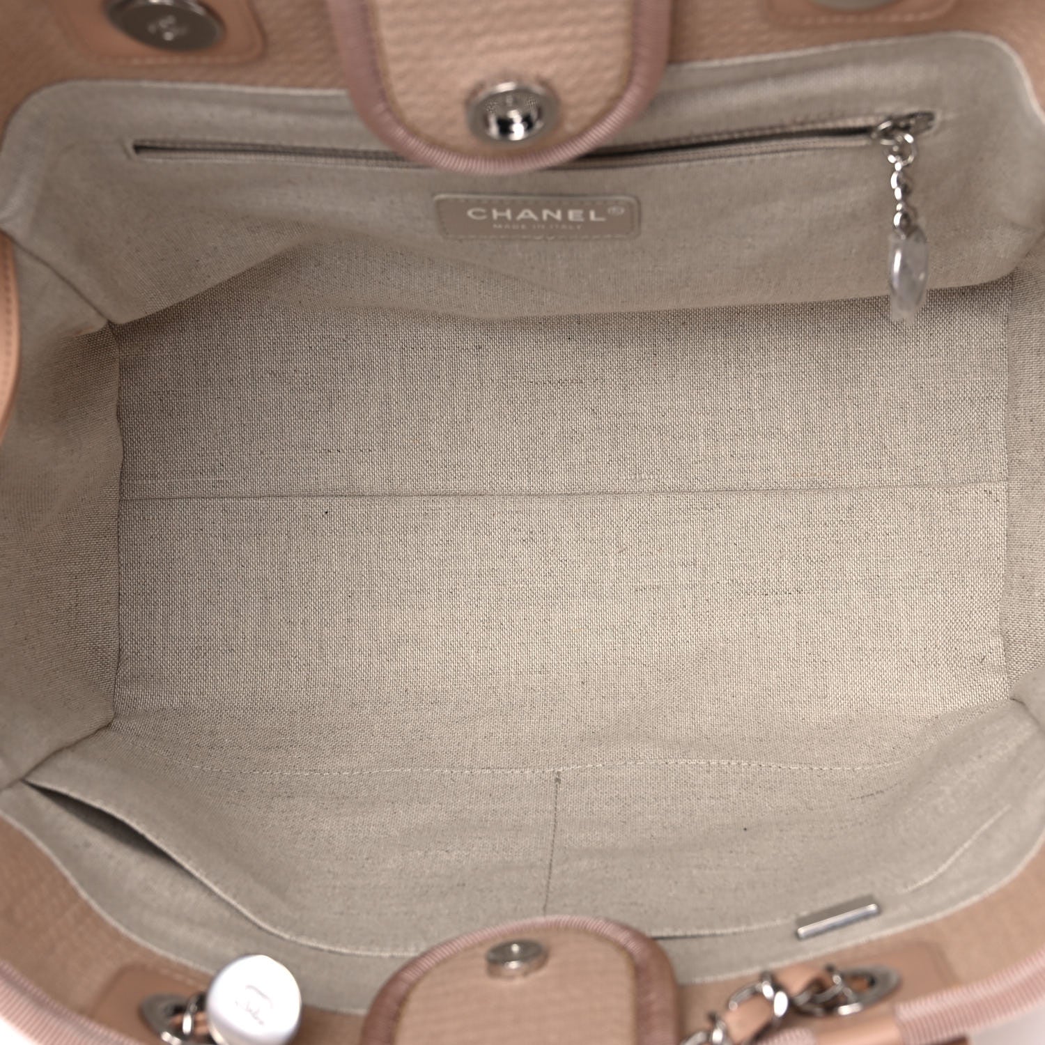 Chanel Mixed Fibers Small Deauville Tote Beige 5 of 11
