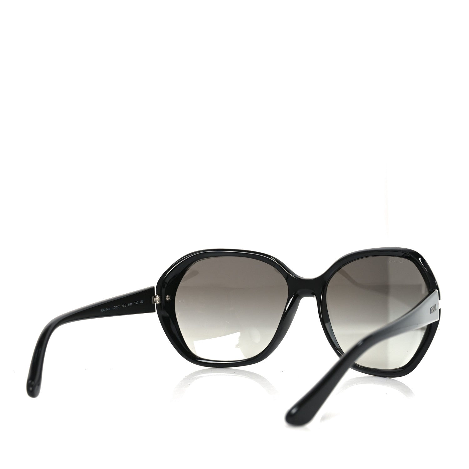 Prada Acetate Heritage Round Sunglasses SPR14N Black 4 of 7