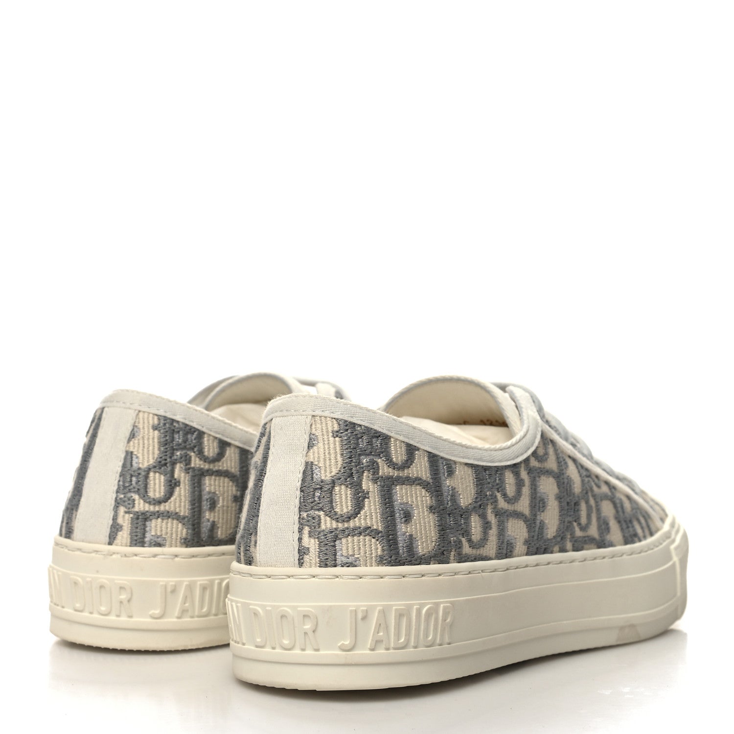 Christian Dior Canvas Oblique Walk Dior Low Top Sneakers 38.5 Grey Stone 4 of 8