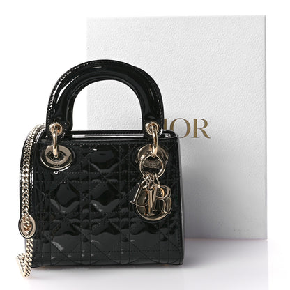 Christian Dior Patent Cannage Mini Lady Dior Black 11 of 11