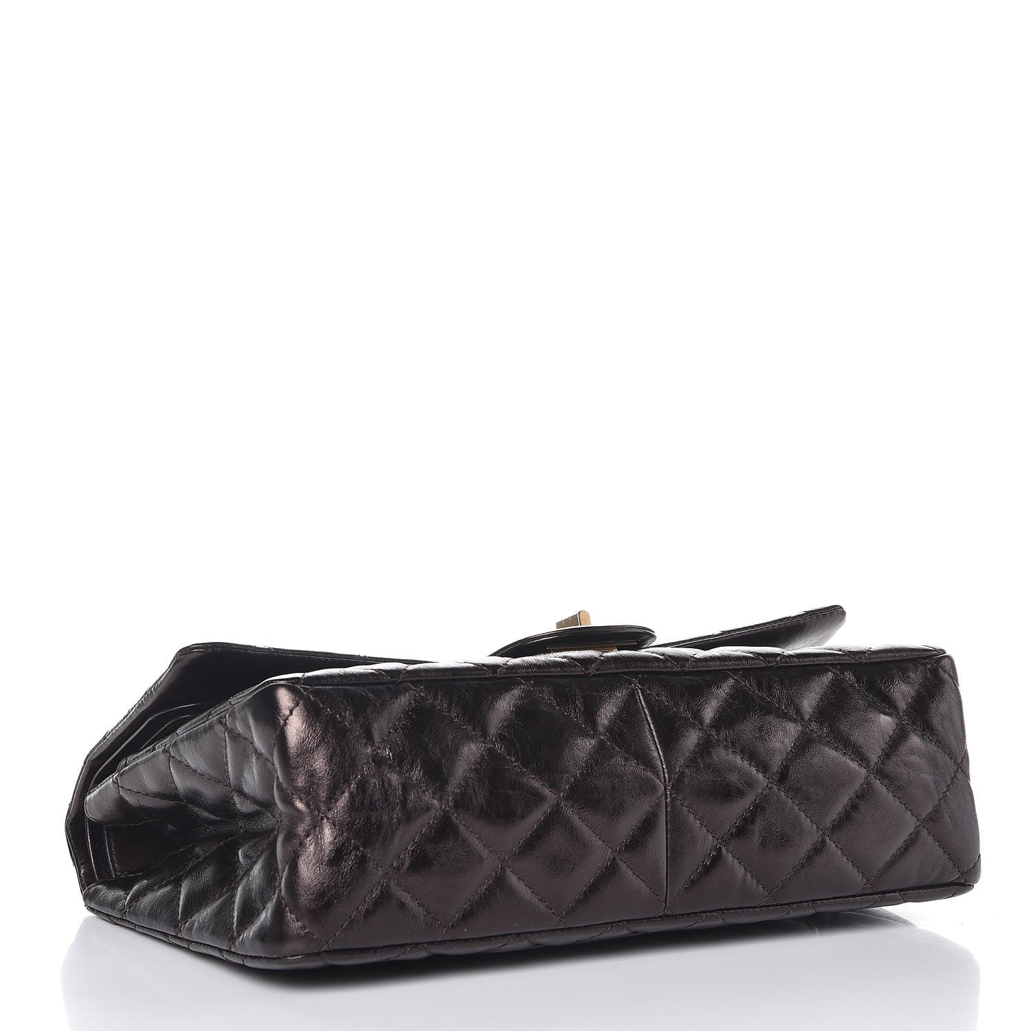 Chanel Glazed Aged Calfskin Quilted 2.55 Reissue 227 Flap Dark Brown 5 of 11