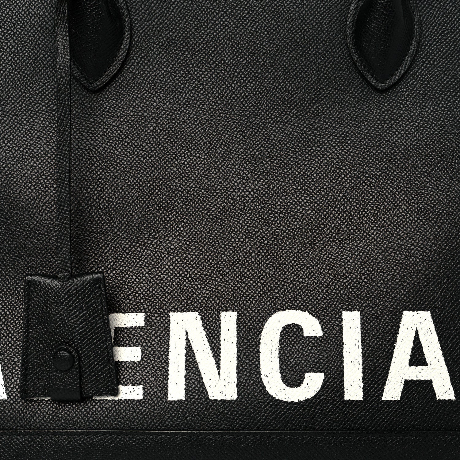 Balenciaga Signature Grained Calfskin Logo M Ville Top Handle Bag Black 8 of 10