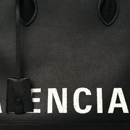 Balenciaga Signature Grained Calfskin Logo M Ville Top Handle Bag Black 8 of 10