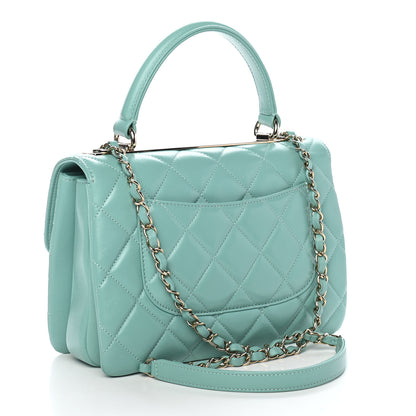 Chanel Lambskin Quilted Small Trendy CC Flap Dual Handle Bag Light Green 2 of 8