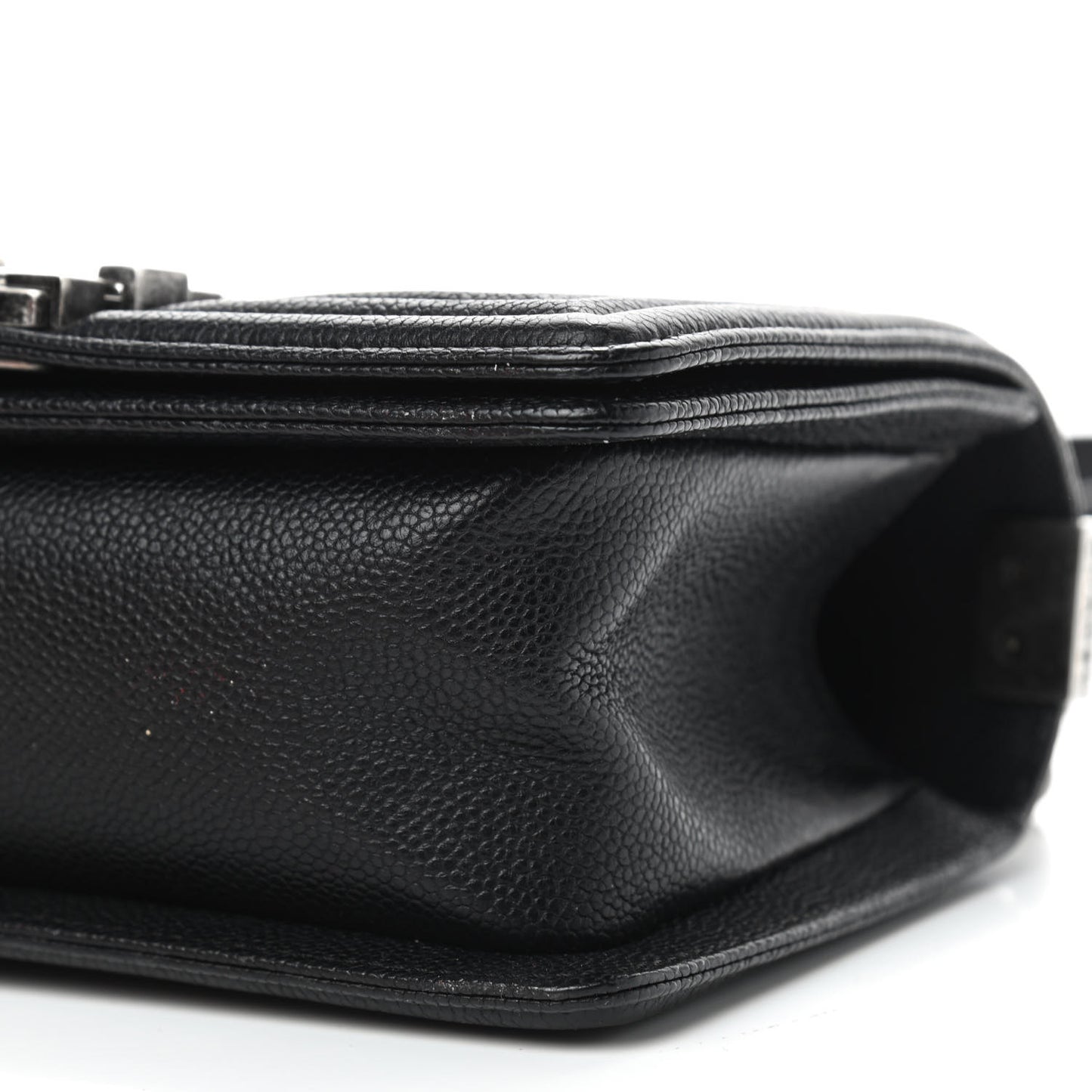 Caviar Quilted Small Boy Flap Black