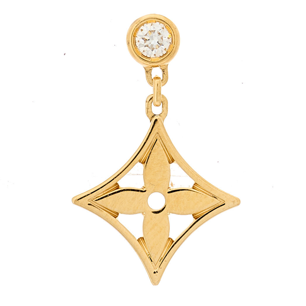 Louis Vuitton 18K Yellow Gold Diamond Idylle Blossom Single Stud Earring 1 of 4