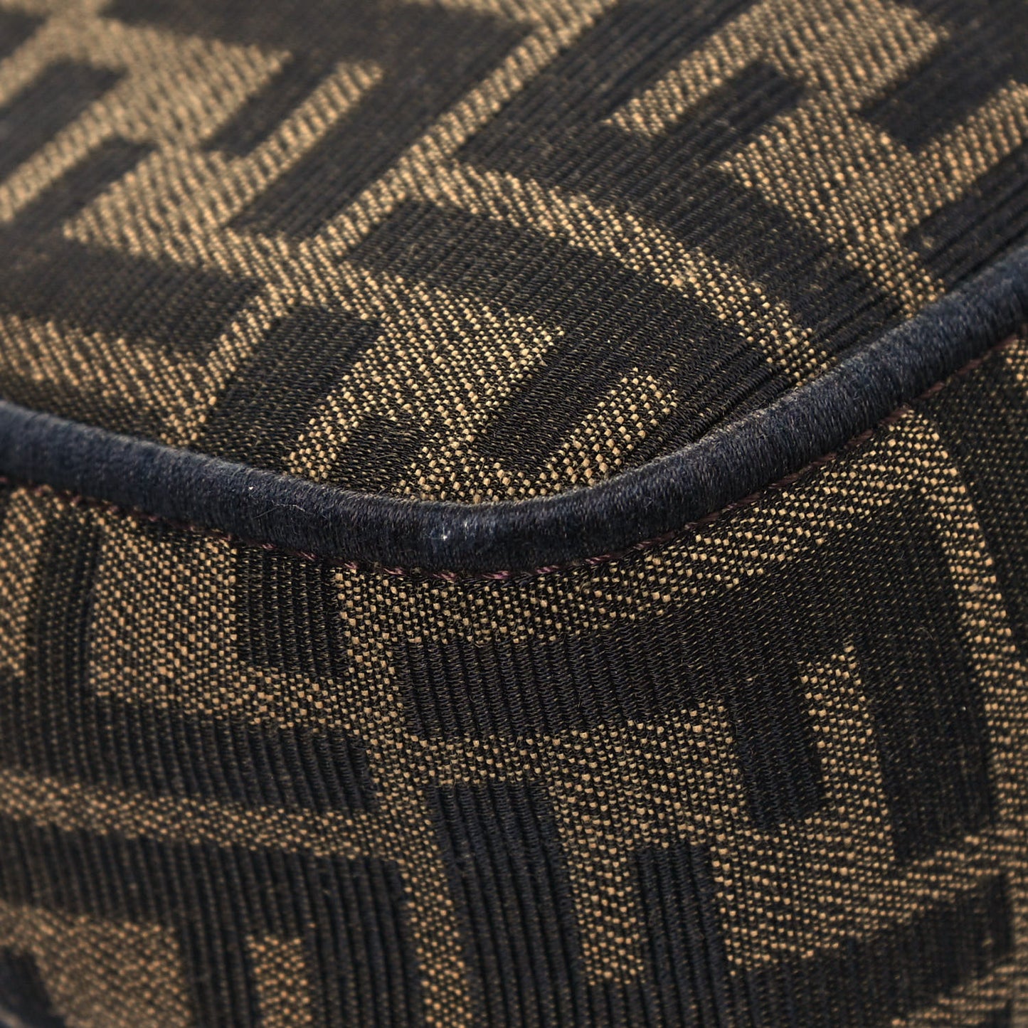 Fabric Jacquard FF 1974 Medium Baguette Tobacco Moro Black