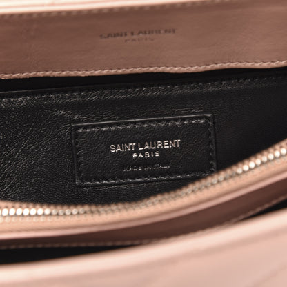 Saint Laurent Calfskin Y Quilted Monogram Small Loulou Chain Satchel Rose Antic 6 of 11