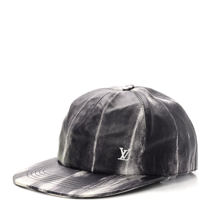 Louis Vuitton Lambskin LV Tie Dye Cap 60 Black White 1 of 8