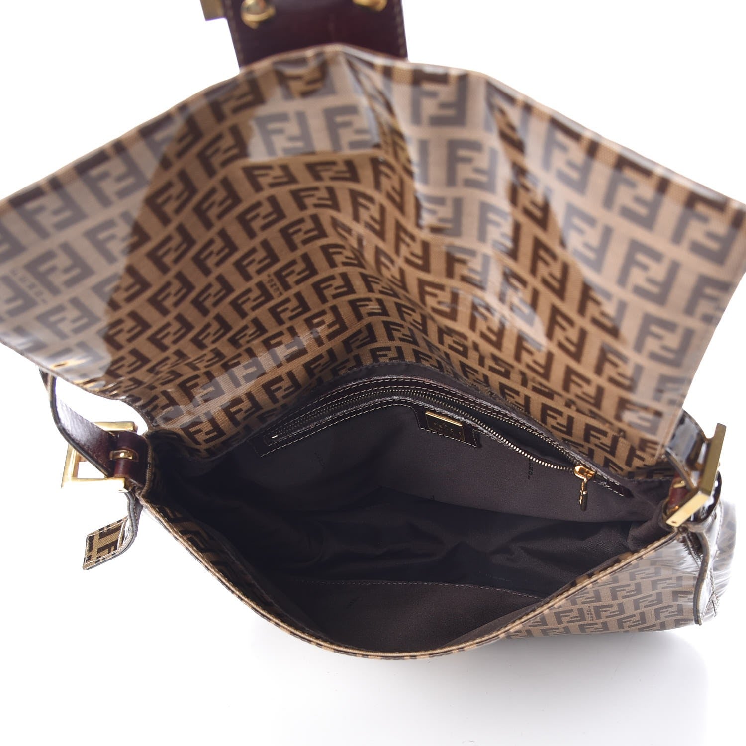 Fendi Vinyl Zucchino Mama Baguette Tobacco 5 of 7