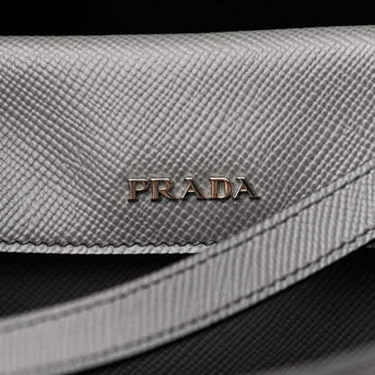 Prada Saffiano Cuir Large Double Bag Marmo 6 of 9