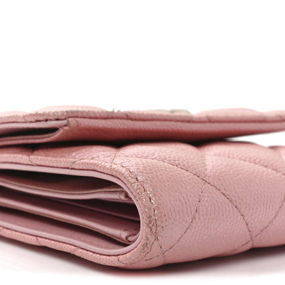 Chanel Iridescent Caviar Quilted Small Flap Wallet Rose Pink 9 of 11