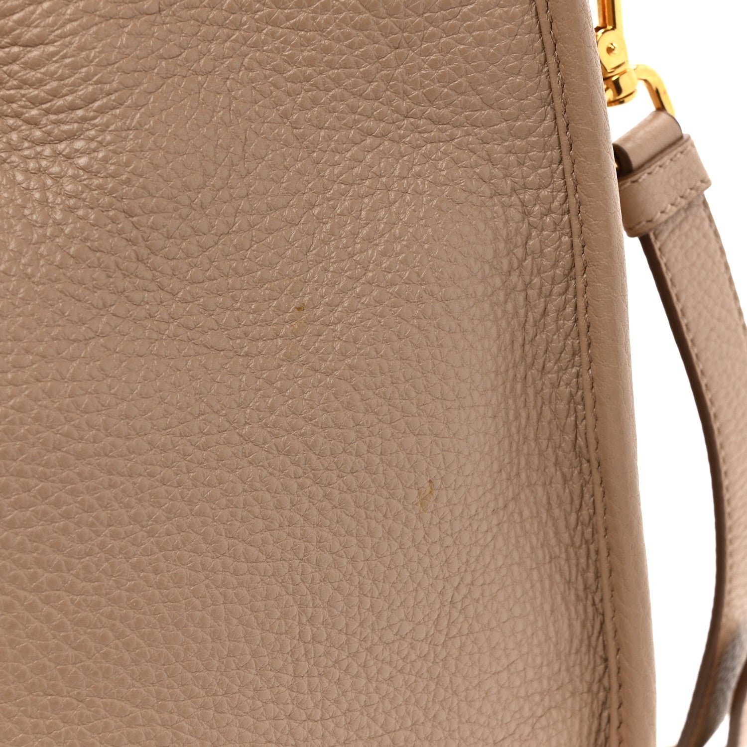 Prada Vitello Daino Soft Hobo Messenger Bag Cammeo 11 of 12