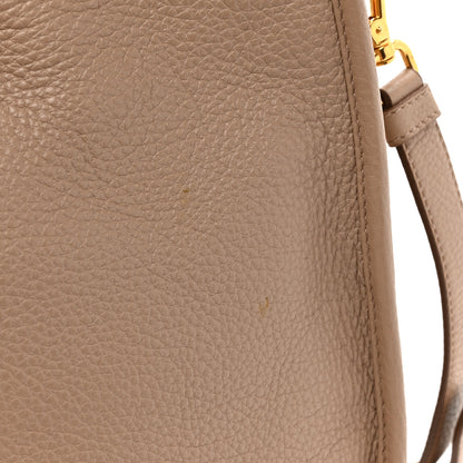 Prada Vitello Daino Soft Hobo Messenger Bag Cammeo 11 of 12