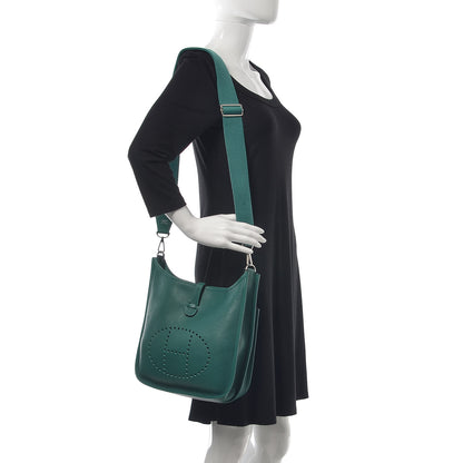 Hermes Taurillon Clemence Evelyne III PM Malachite 2 of 11