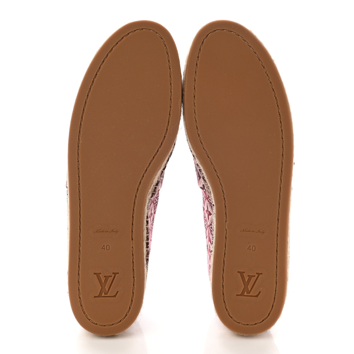 Louis Vuitton Jacquard Since 1854 Starboard Espadrille Flats 40 Bordeaux 5 of 8