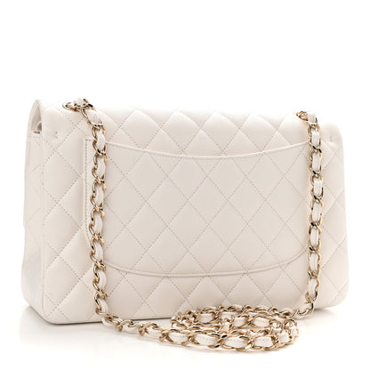 Chanel Caviar Quilted Jumbo Double Flap White 3 of 11