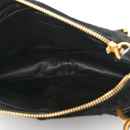 Chloe Suede Calfskin Braided Medium Marcie Double Carry Black 5 of 11