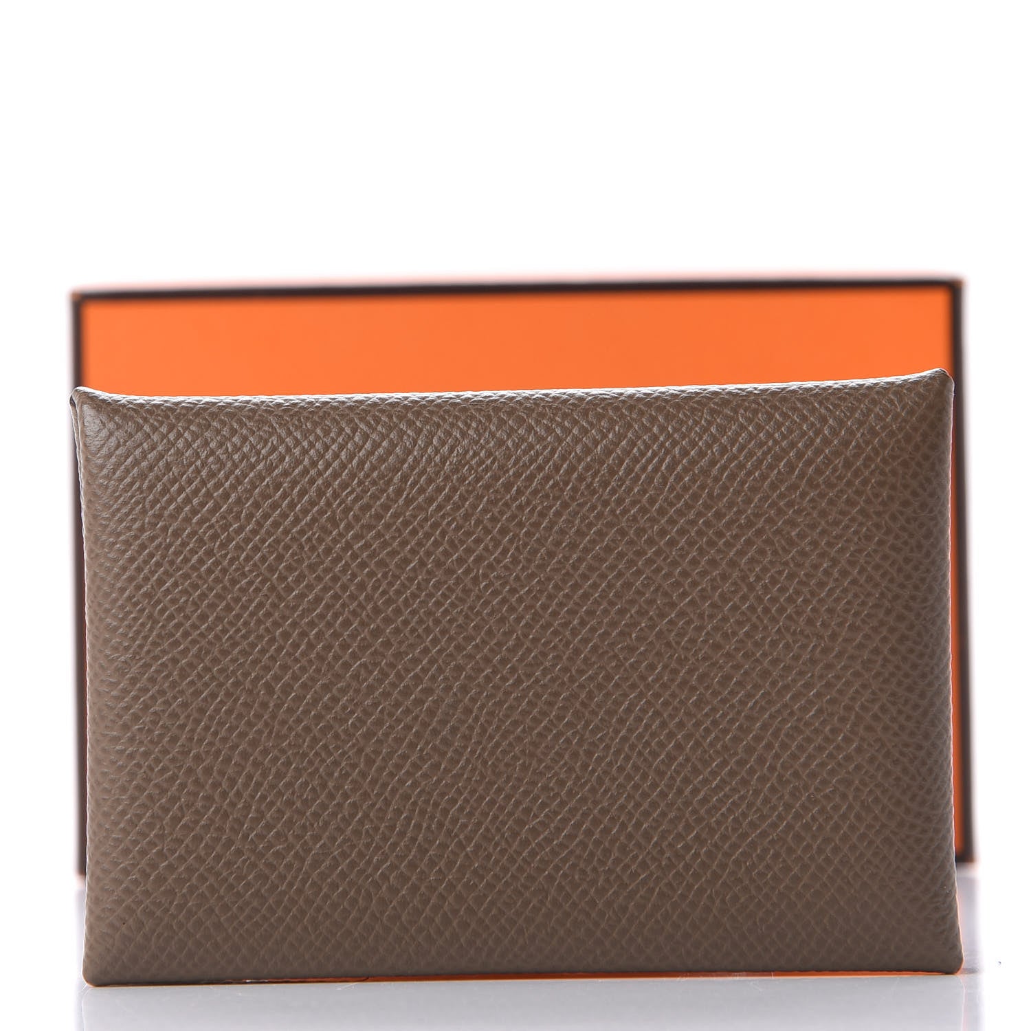 Hermes Epsom Calvi Card Case Etoupe 13 of 13