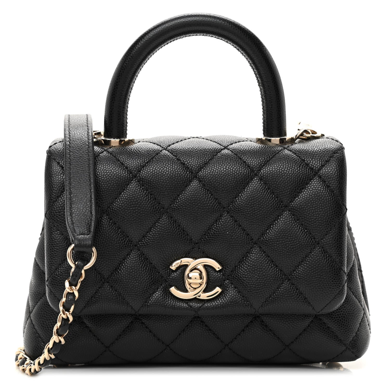 Chanel Caviar Quilted Extra Mini Coco Handle Flap Black 1 of 11
