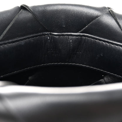 Bottega Veneta Nappa Maxi Intrecciato Clasp Bucket Bag Black 6 of 10