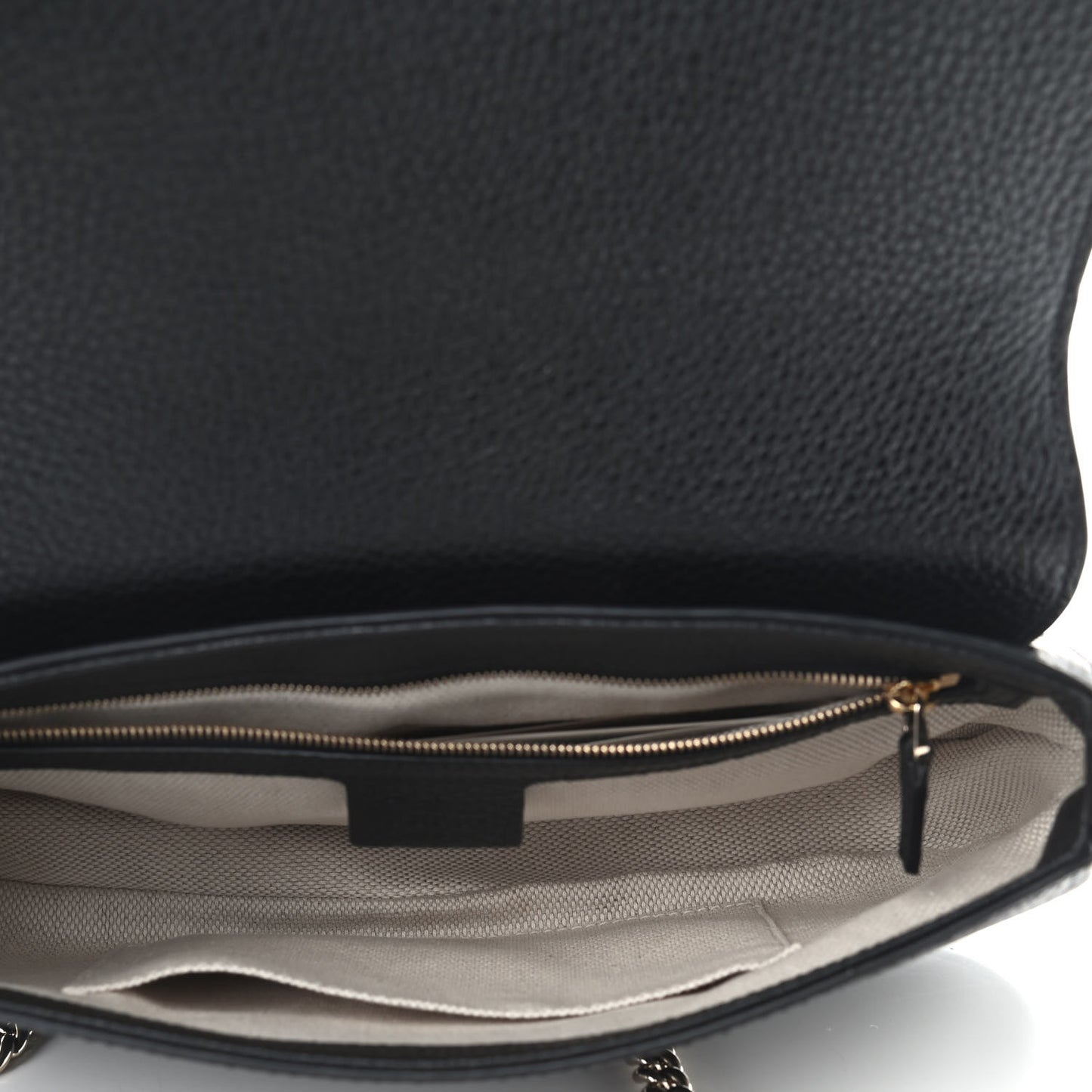 Pebbled Calfskin Medium Soho Flap Crossbody Black