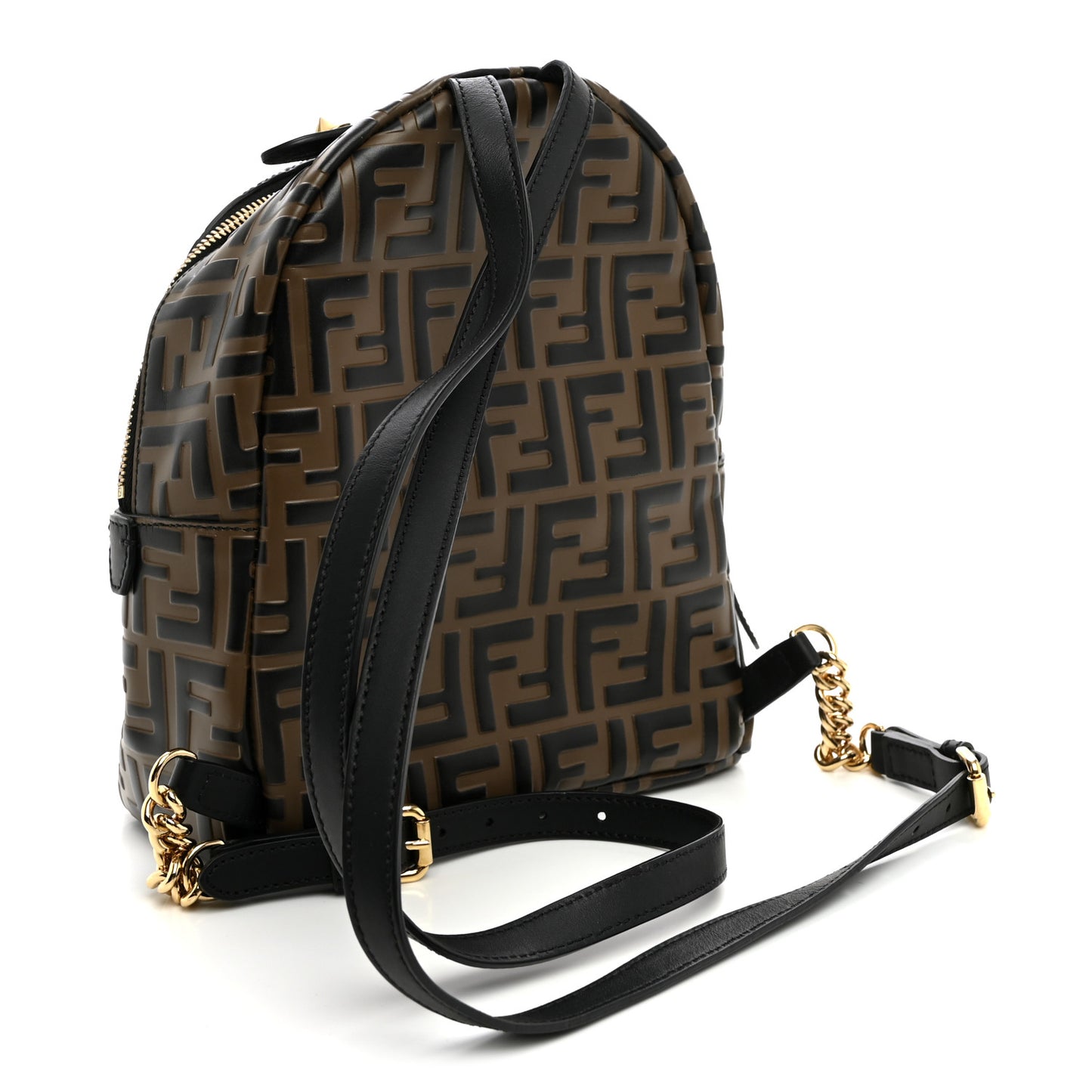 Vitello Bi-Color FF 1974 Embossed Mini Backpack Maya Black
