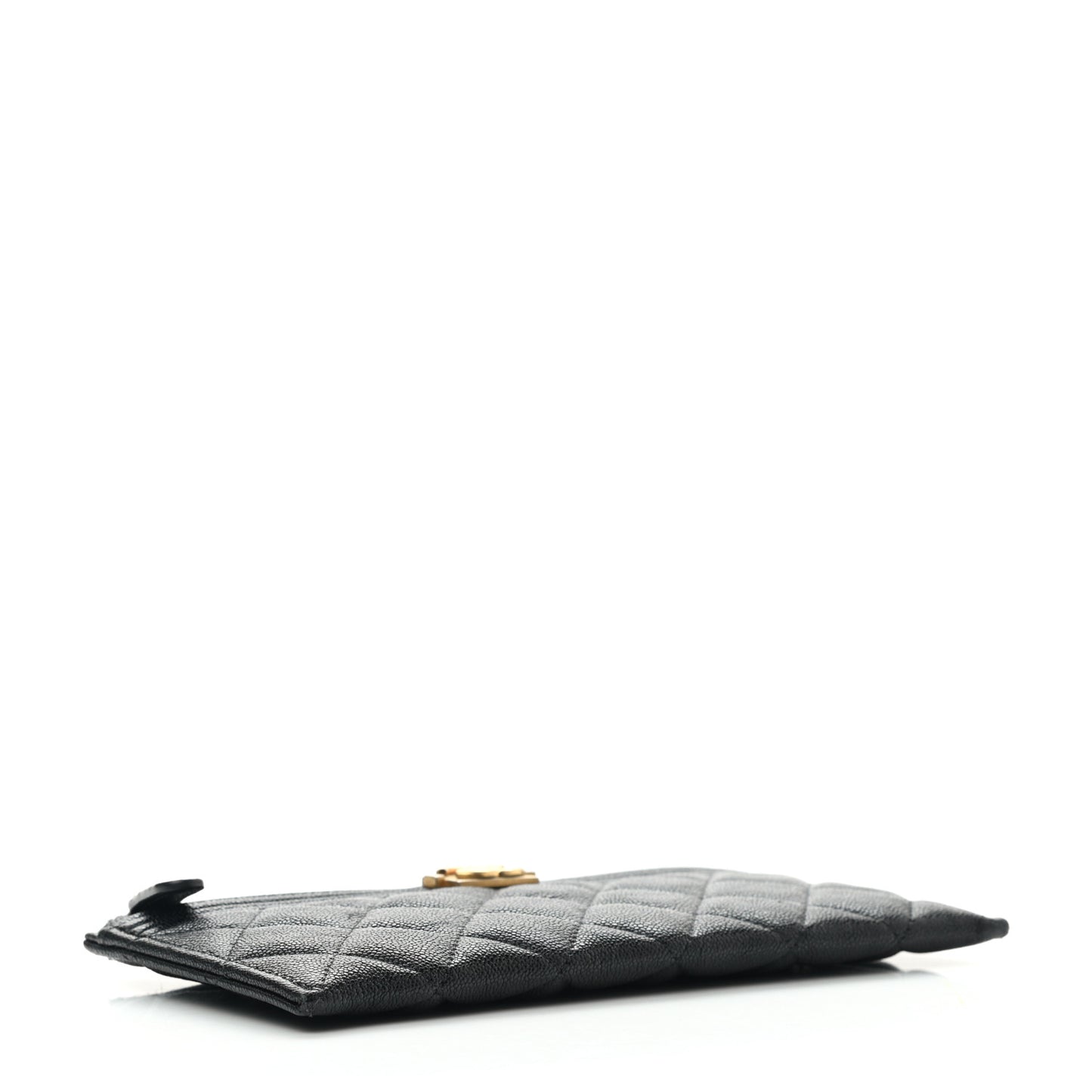 Caviar Quilted Classic Zip Boy Pouch Black