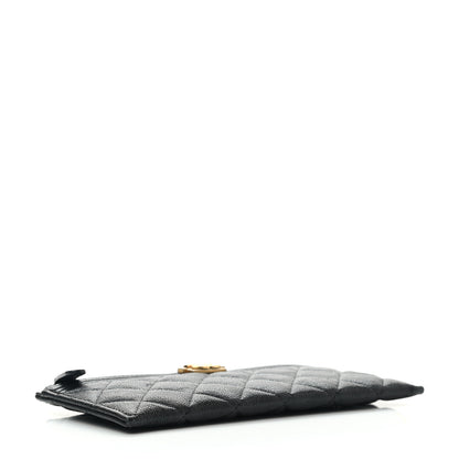 Chanel Caviar Quilted Classic Zip Boy Pouch Black 4 of 9