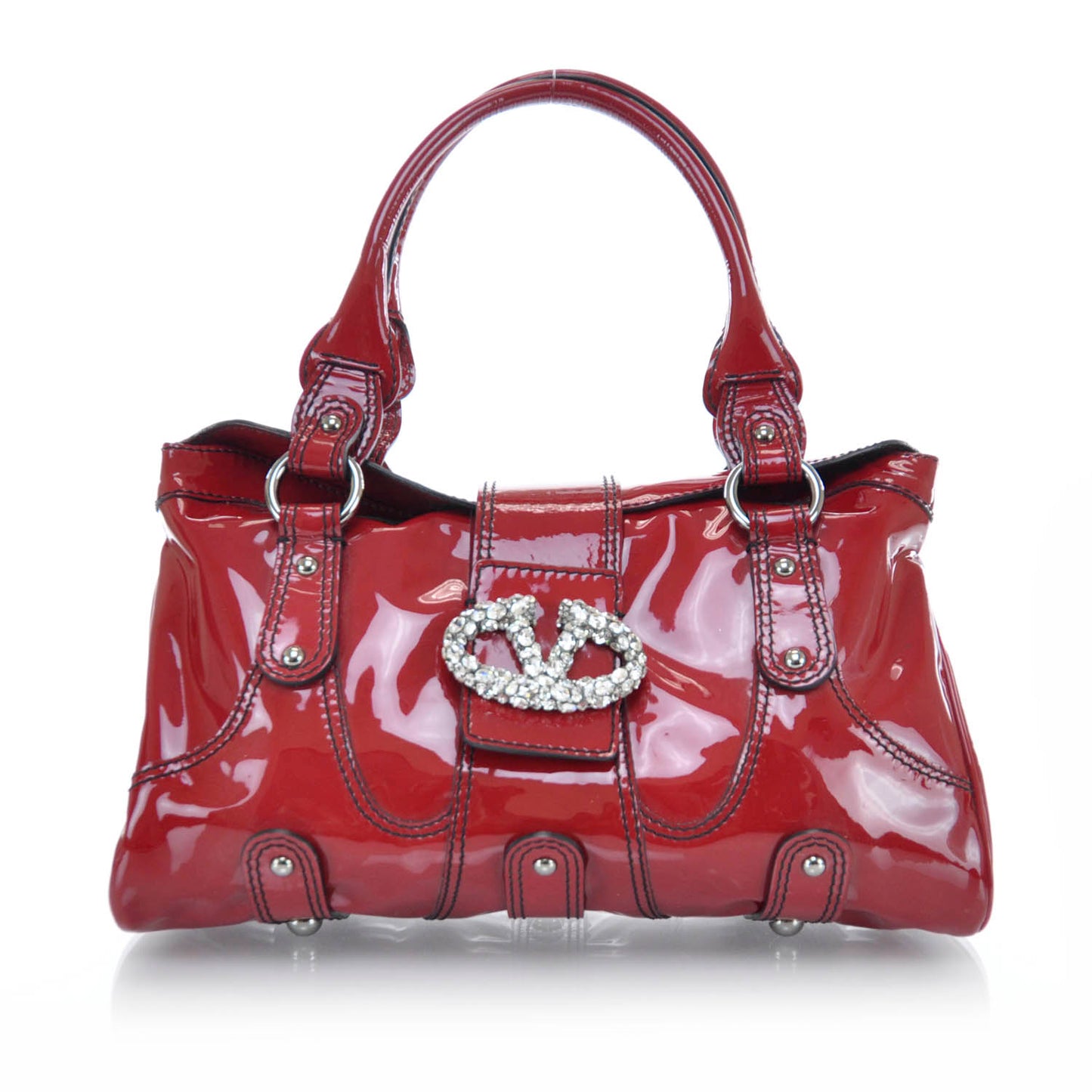 Patent Catch Satchel Red
