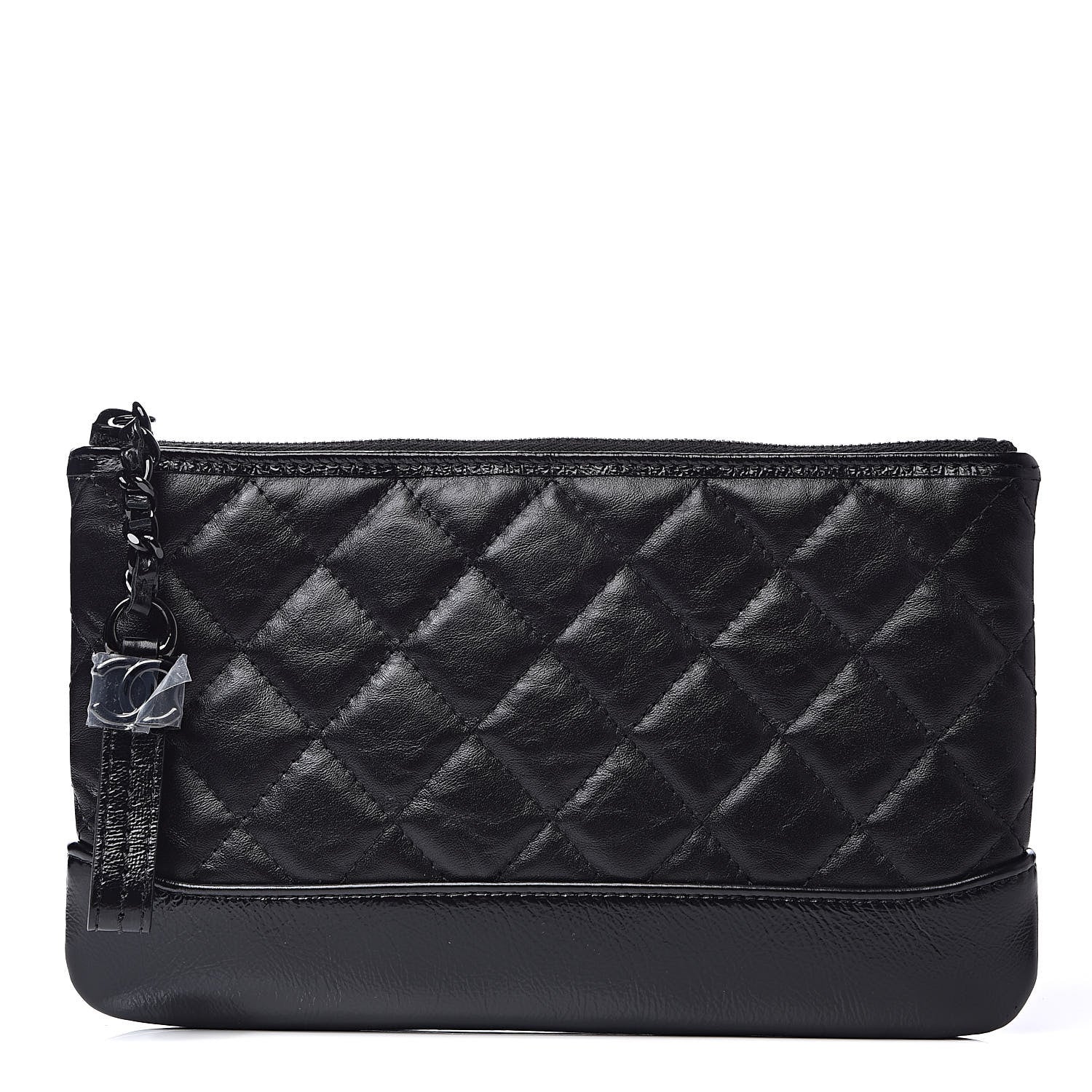 Chanel Aged Calfskin Quilted Small Gabrielle Pouch So Black 1 of 8