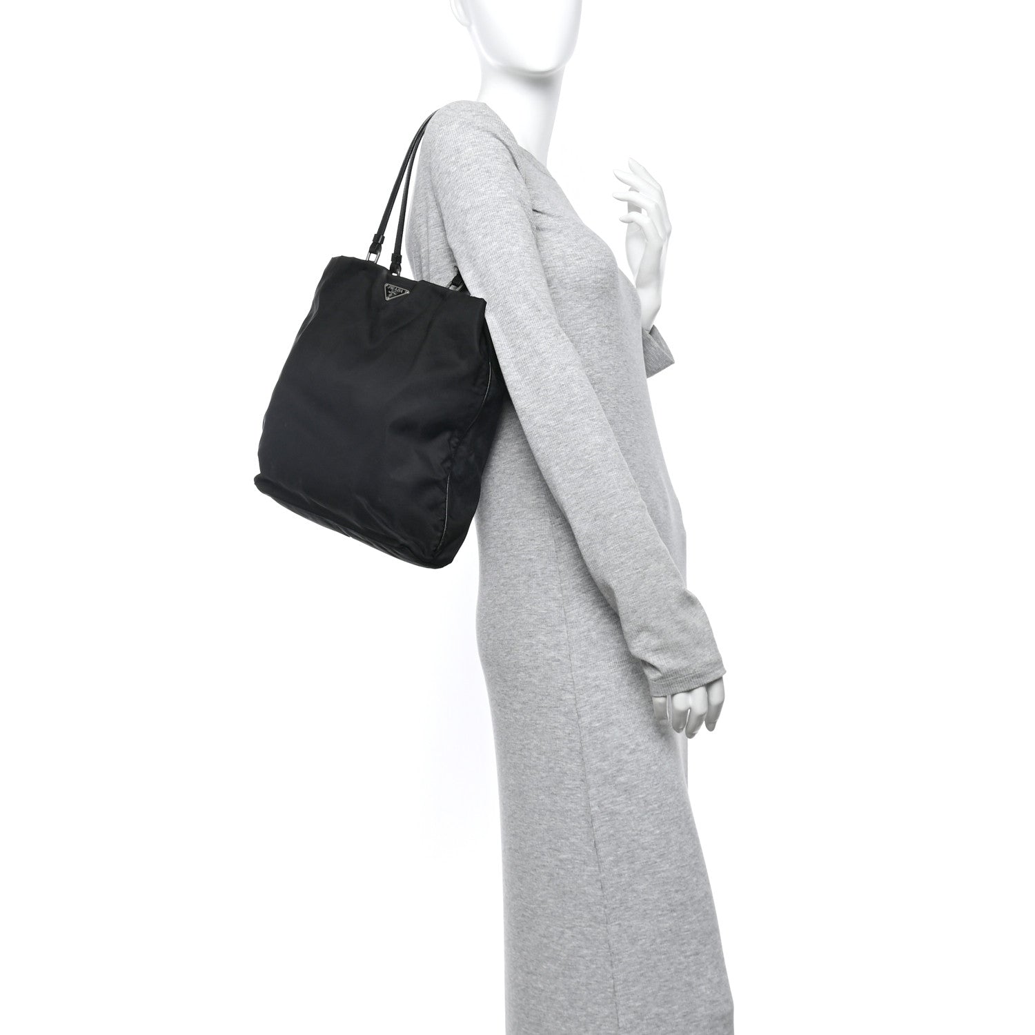Prada Tessuto Nylon Tote Black 2 of 12